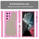 For Samsung Galaxy S22 Ultra 5G Armor Glaze PC Hybrid TPU Phone Case(Pink) - 2