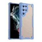 For Samsung Galaxy S22 Ultra 5G Armor Glaze PC Hybrid TPU Phone Case(Blue) - 1