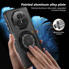 For Honor Magic V3 Gold Medal Rotating Folding Series Ring Holder Phone Case(Black) - 3