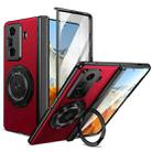 For Honor Magic Vs3 Gold Medal Rotating Folding Series Ring Holder Phone Case(Red) - 1