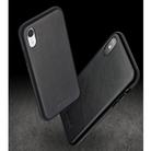 For iPhone XR QIALINO Shockproof Kangaroo Skin Leather Protective Case(Black) - 2