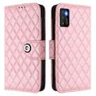 For Cubot P50 Rhombic Texture Flip Leather Phone Case with Lanyard(Pink) - 2