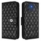 For Doogee Note 59 5G / Note 59 Pro Rhombic Texture Flip Leather Phone Case with Lanyard(Black) - 2