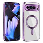 For Google Pixel 9 Pro XL CD Texture Plating TPU MagSafe Phone Case(Dark Purple) - 1