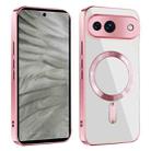 For Google Pixel 7a CD Texture Plating TPU MagSafe Phone Case(Pink) - 1