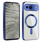 For Google Pixel 7a CD Texture Plating TPU MagSafe Phone Case(Dark Blue) - 1