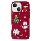 For iPhone 13 Christmas Series Frosted PC Hybrid TPU Leather Phone Case(3D Christmas) - 1