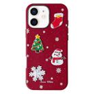 For iPhone 12 Christmas Series Frosted PC Hybrid TPU Leather Phone Case(3D Christmas) - 1