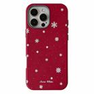 For iPhone 12 Pro Max Christmas Series Frosted PC Hybrid TPU Leather Phone Case(Snowflakes) - 1
