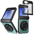 For Samsung Galaxy Z Flip6 Gold Medal Rotating Folding Series Ring Holder Phone Case(Royal Blue) - 1