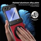 For Samsung Galaxy Z Flip6 Gold Medal Rotating Folding Series Ring Holder Phone Case(Red) - 3