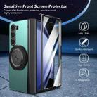 For Samsung Galaxy Z Fold5 Gold Medal Rotating Folding Series Ring Holder Phone Case(Royal Blue) - 2