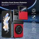 For Samsung Galaxy Z Flip4 Gold Medal Rotating Folding Series Ring Holder Phone Case(Red) - 2