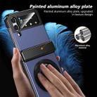 For Samsung Galaxy Z Flip4 Gold Medal Rotating Folding Series Ring Holder Phone Case(Blue) - 3