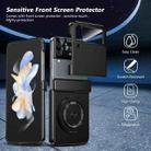For Samsung Galaxy Z Flip3 Gold Medal Rotating Folding Series Ring Holder Phone Case(Black) - 2