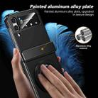 For Samsung Galaxy Z Flip3 Gold Medal Rotating Folding Series Ring Holder Phone Case(Black) - 3
