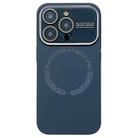 For iPhone 15 Pro Large Window Acrylic Glass Lens MagSafe Silicone Phone Case(Graphite Grey) - 1