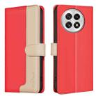 For OnePlus 13 Color Matching RFID Anti-theft Leather Phone Case(Red) - 1