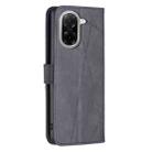 For Xiaomi Poco C71 Magnetic Buckle Rhombus Texture Leather Phone Case(Black) - 3