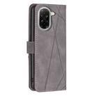 For Xiaomi Poco C71 Magnetic Buckle Rhombus Texture Leather Phone Case(Grey) - 3