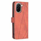 For Xiaomi Poco C71 Magnetic Buckle Rhombus Texture Leather Phone Case(Brown) - 3