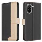 For Xiaomi Poco C71 Color Matching RFID Anti-theft Leather Phone Case(Black) - 1