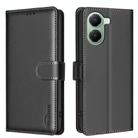 For Xiaomi Poco X7 Pro Litchi Texture RFID Anti-theft Leather Phone Case(Black) - 1