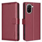 For Xiaomi Poco C71 Litchi Texture RFID Anti-theft Leather Phone Case(Red) - 1