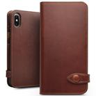 For iPhone X / XS QIALINO Crazy Horse Business Horizontal Flip Leather Case with Holder & Card Slots, Style:With Buckle(Brown) - 2