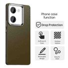 For vivo Y200 Pro Carbon Fiber Series IMD Phone Case(Brown) - 2