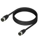 DIN Male to Male 3 Pin Signal Transmission for TV, DVD Player Adapter Cable, Length:0.5m(Black) - 1