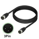 DIN Male to Male 3 Pin Signal Transmission for TV, DVD Player Adapter Cable, Length:1.5m(Black) - 3