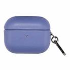 For AirPods 4 Gloss Oil PU Leather Wireless Bluetooth Earphone Protective Case(Wisteria) - 1