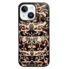 For iPhone 15 Camouflage Eiderdown Airbag Phone Case(Army Green-B) - 1