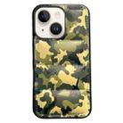 For iPhone 13 Camouflage Eiderdown Airbag Phone Case(Green-A) - 1