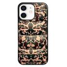 For iPhone 12 Camouflage Eiderdown Airbag Phone Case(Army Green-B) - 1