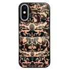 For iPhone XS Max Camouflage Eiderdown Airbag Phone Case(Army Green-B) - 1