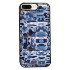 For iPhone 8 Plus / 7 Plus Camouflage Eiderdown Airbag Phone Case(Blue-B) - 1