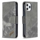 For iPhone 12 mini Matching Color Crocodile Texture Horizontal Flip PU Leather Case with Wallet & Holder & Card Slots(Grey) - 4