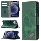 For iPhone 12 mini Matching Color Crocodile Texture Horizontal Flip PU Leather Case with Wallet & Holder & Card Slots(Green) - 1