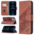 For iPhone 12 Pro Max Matching Color Crocodile Texture Horizontal Flip PU Leather Case with Wallet & Holder & Card Slots(Brown) - 1