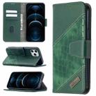 For iPhone 12 Pro Max Matching Color Crocodile Texture Horizontal Flip PU Leather Case with Wallet & Holder & Card Slots(Green) - 1