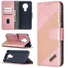 For Nokia 5.3 Matching Color Crocodile Texture Horizontal Flip PU Leather Case with Wallet & Holder & Card Slots(Rose Gold) - 1
