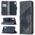 For Xiaomi Redmi 9A Matching Color Crocodile Texture Horizontal Flip PU Leather Case with Wallet & Holder & Card Slots(Black) - 1