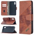 For Xiaomi Redmi 9A Matching Color Crocodile Texture Horizontal Flip PU Leather Case with Wallet & Holder & Card Slots(Brown) - 1
