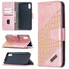 For Xiaomi Redmi 9A Matching Color Crocodile Texture Horizontal Flip PU Leather Case with Wallet & Holder & Card Slots(Rose Gold) - 1