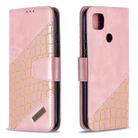 For Xiaomi Redmi 9C Matching Color Crocodile Texture Horizontal Flip PU Leather Case with Wallet & Holder & Card Slots(Rose Gold) - 1