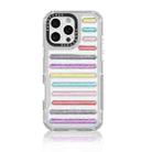 For iPhone 16 Pro Max Capsule Glitter TPU Hybrid PC Airbag Phone Case(Mixed Color) - 1