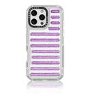 For iPhone 16 Pro Max Capsule Glitter TPU Hybrid PC Airbag Phone Case(Purple) - 1