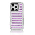 For iPhone 16 Pro Capsule Glitter TPU Hybrid PC Airbag Phone Case(Purple) - 1